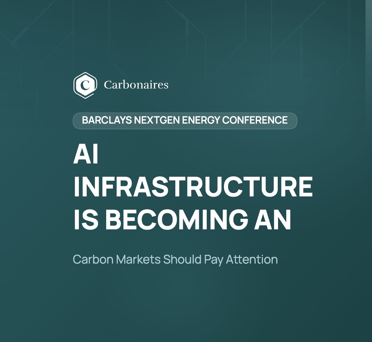AI Infrastructure is Becoming an Energy Story: Carbon Markets Should Pay Attention