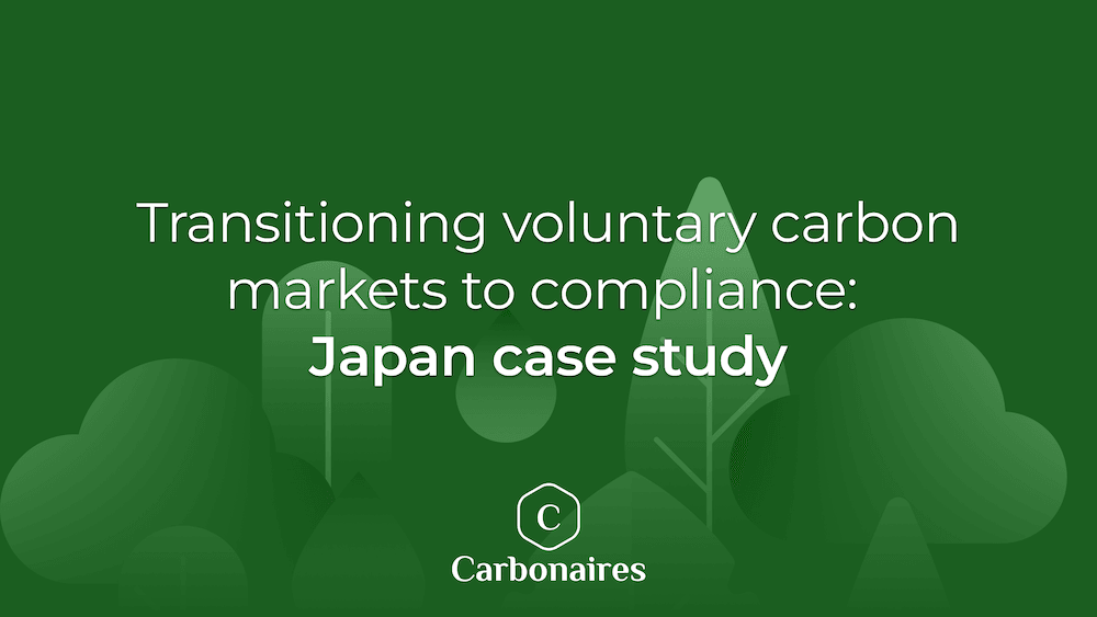 Transitioning voluntary carbon markets to compliance: Japan case study